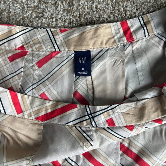 Iconic GAP Womens 100% Silk Plaid Pleated Skirt - Picture 3 of 4